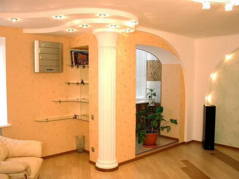 Декоративные колонны из гипсокартона Декоративные колонны из гипсокартона
