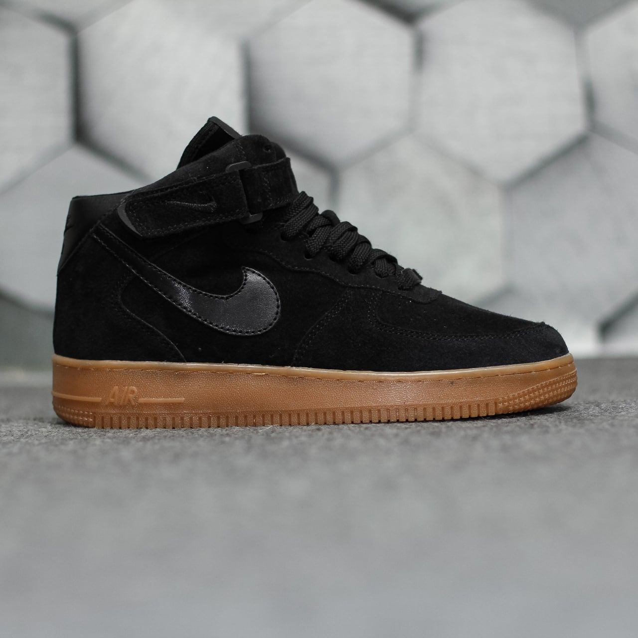 Nike Air Force 1 Suede High Black Gum