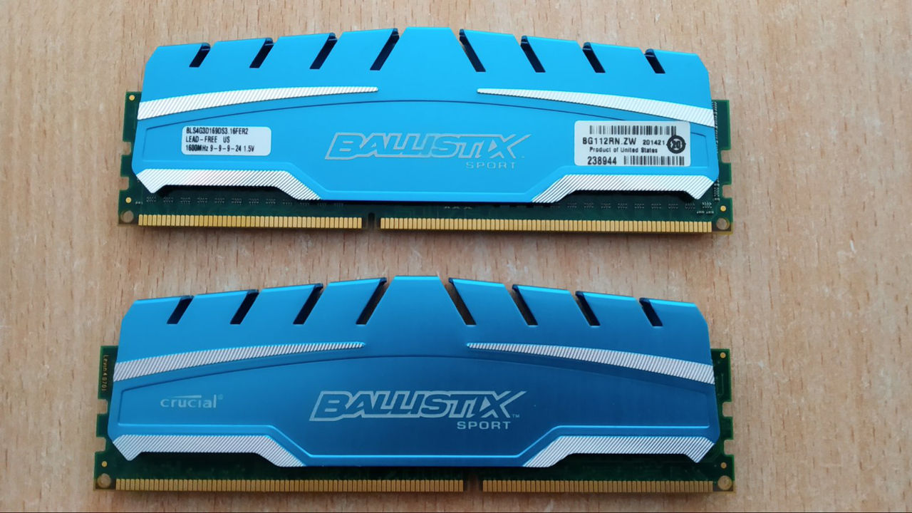 Crucial Ballistix DDR3 8Gb 4Gb 4Gb 1600MHz