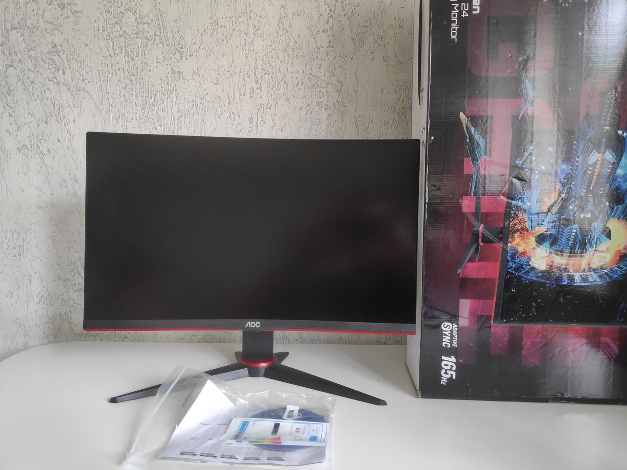 AOC Gaming C24G2AE 24 Inch FHD Curved Monitor 165Hz 1 Ms