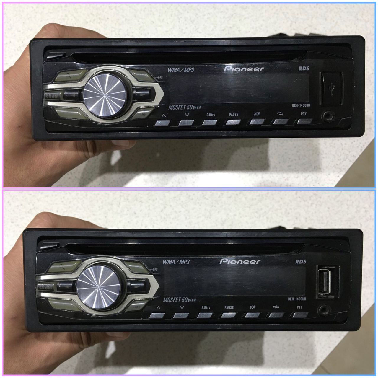 Pioneer DEH 1400UB RDS CD WMA MP3 USB AUX 50W X 4 Original 100