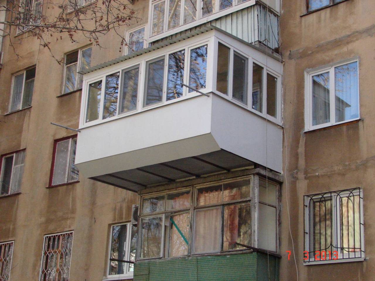 Площадь балкона в жилом доме..