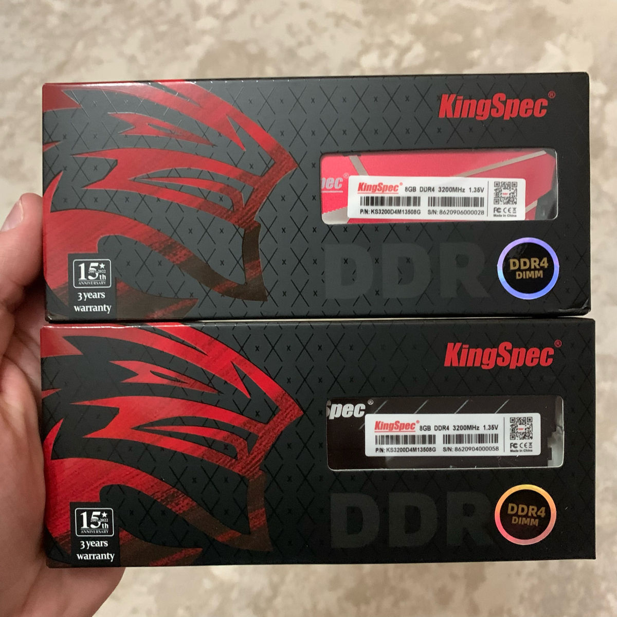 KingSpec DDR4 RAM 8GB 16GB XMP 3200Mhz