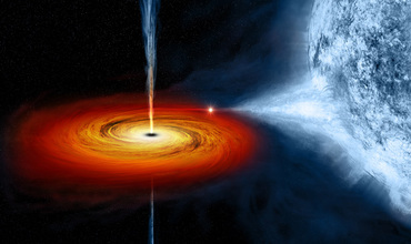 Следуя законам Вселенной, черные дыры не всегда поглощают звезды полностью.   Фото: biguniverse.ru