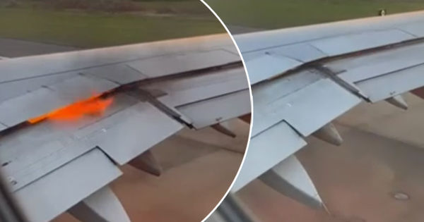 Clipe de panică la bordul unui avion Un motor a luat foc