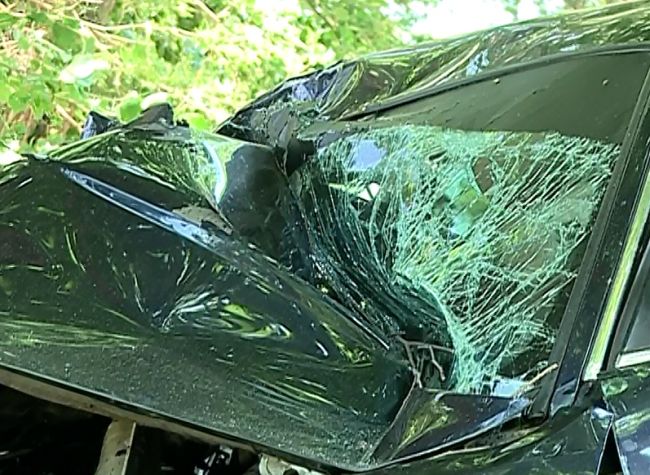 Un tanar a intrat cu BMW-ul parintilor intr-un copac: Nu avea permis de conducere si circula cu viteza excesiva