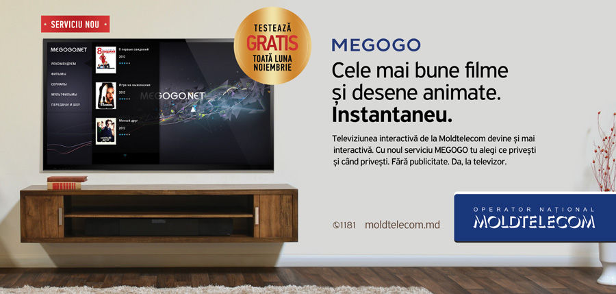 Serviciu nou de la Moldtelecom - Megogo