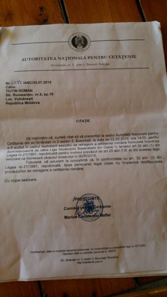 Un deputat găgăuz va fi lipsit de cetățenia românească. ANC l-a chemat la audieri