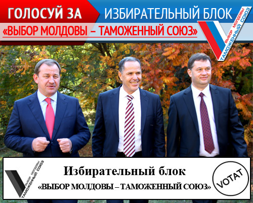 Члены блока "Выбор Молдовы – Таможенный союз" говорят избирателям, что социалистов сняли с выборов