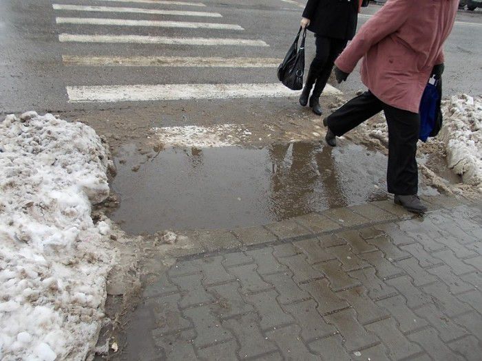 Как выглядит Кишинев во время таяния снега