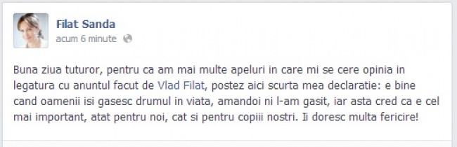 Ce spune Sanda Filat denspre nunta și iubita lui Vlad Filat