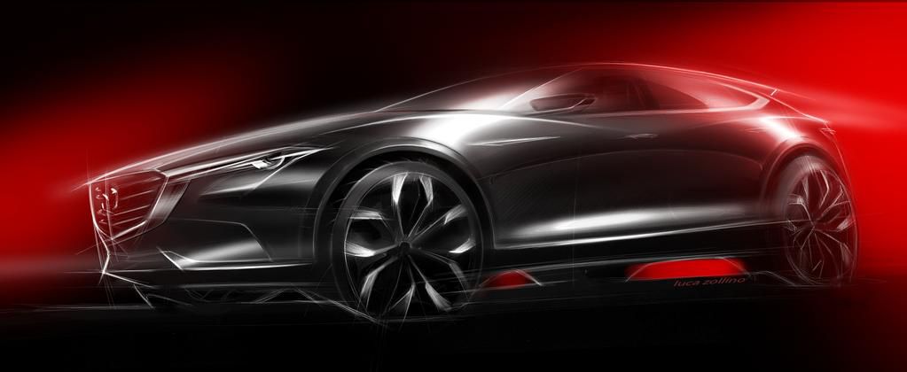 Mazda опубликовала эффектный эскиз нового паркетника