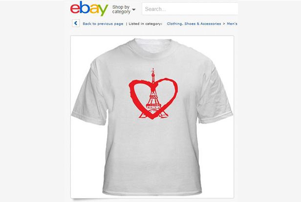 На eBay предложили футболки в память о терактах в Париже