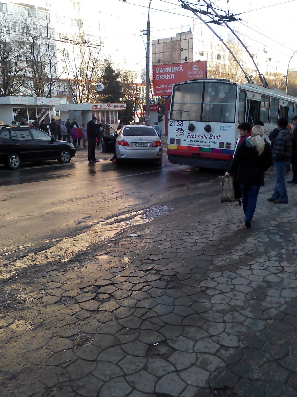 В Кишиневе на бул.Траян произошло цепное ДТП