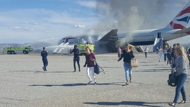 Un avion British Airways a luat foc pe un aeroport din Las Vegas