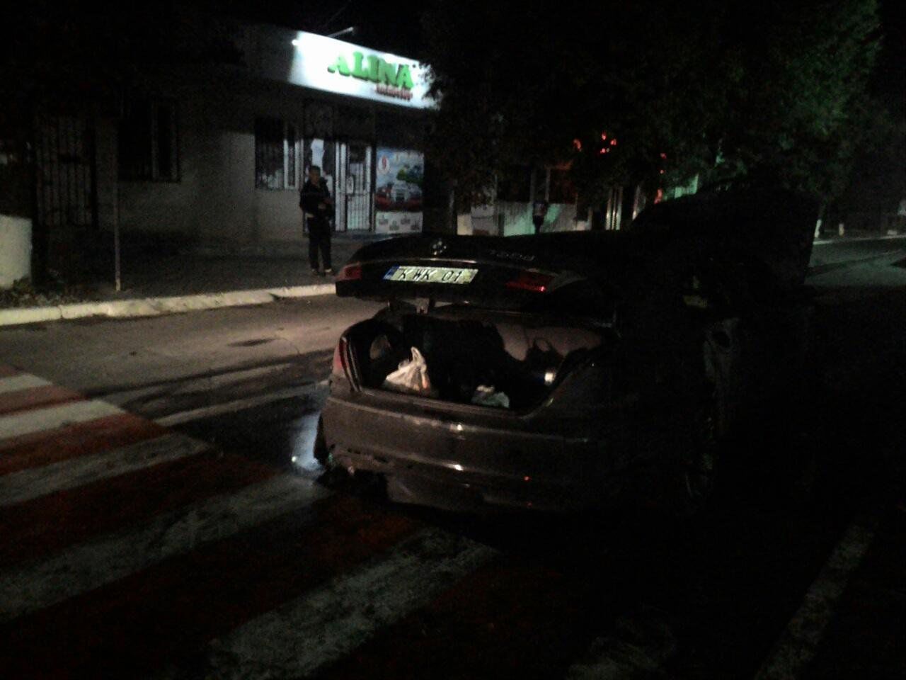 Минувшим вечером на выезде из Кишинева сгорел автомобиль