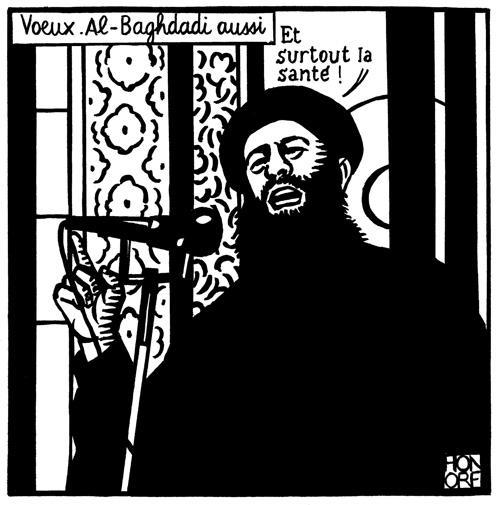 Накануне теракта художники из Charlie Hebdo нарисовали карикатуру на лидера ИГ