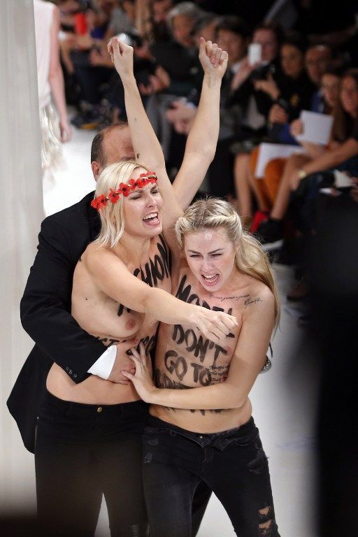 Голые FEMEN сорвали модный показ Nina Ricci