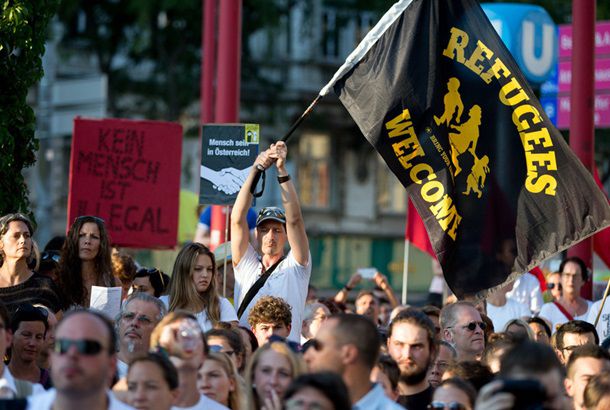 В Вене прошла многотысячная акция в поддержку мигрантов