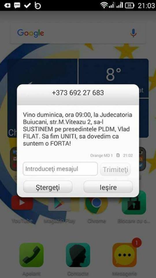 СМИ: ЛДПМ рассылала SMS с призывом прийти к суду и поддержать Филата