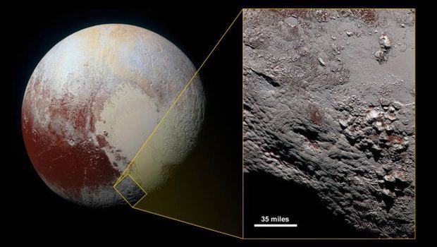 Аппарат New Horizons сделал цветной снимок ледяного вулкана на Плутоне