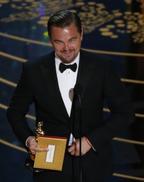 Cea mai tare poză de la Oscar 2016. Cum a fost surprins Leonardo Dicaprio pe scenă