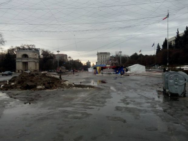 Centrul Chișinăului, în mocirlă