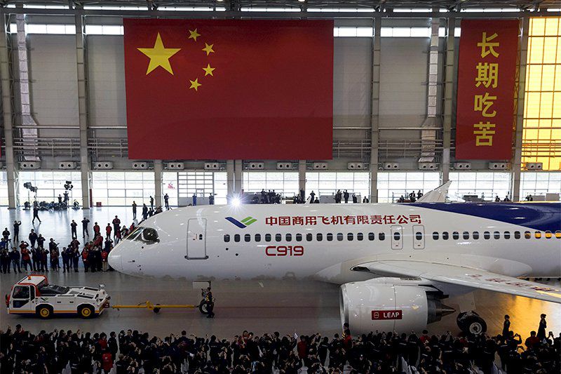 Китай представил конкурента самолетам Boeing и Airbus
