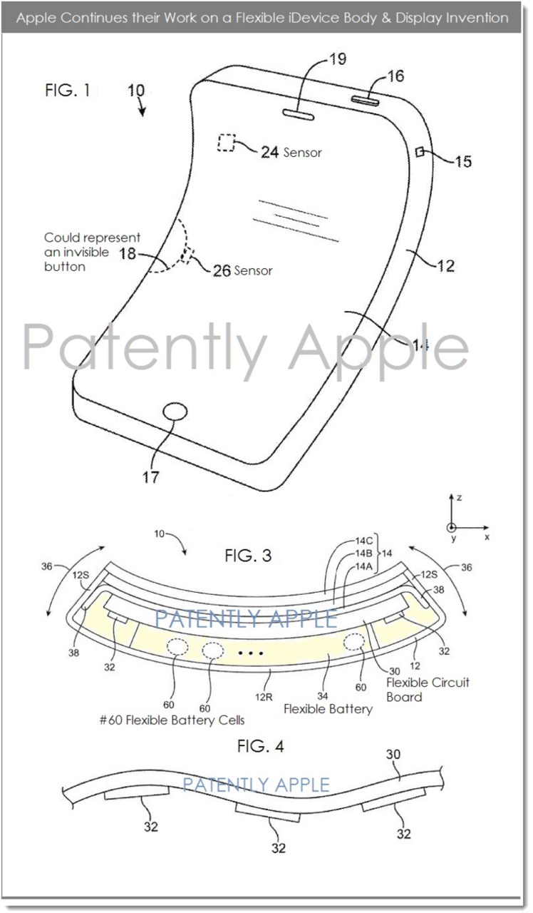 Apple запатентовала гибкие устройства