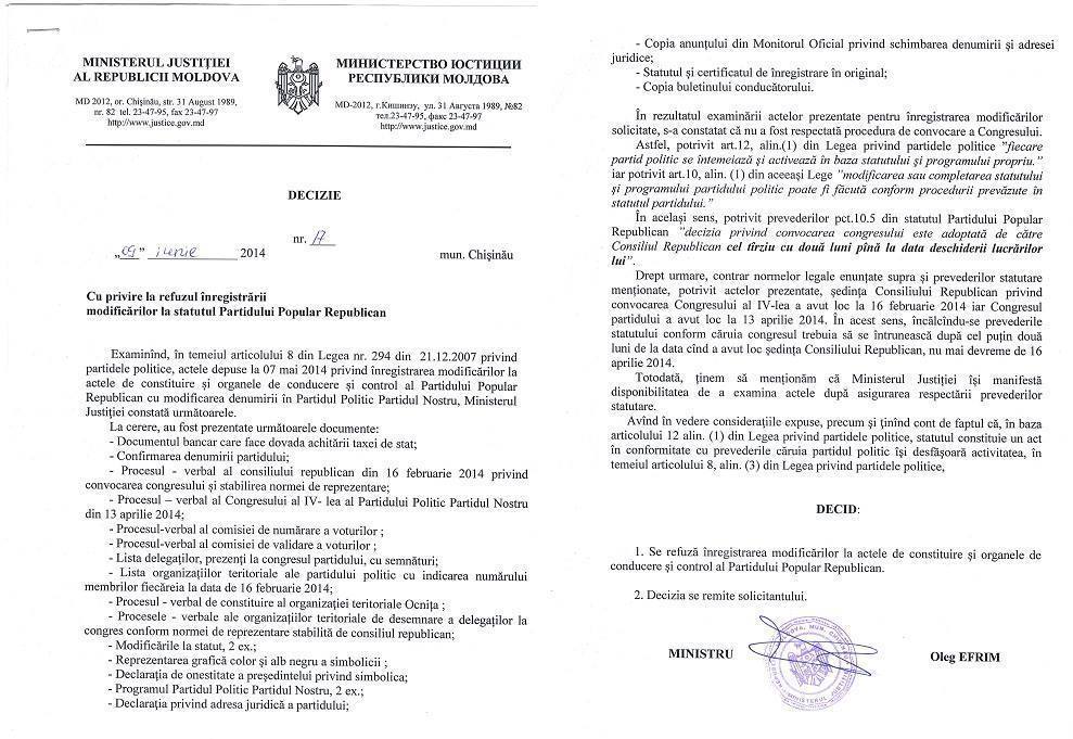 Renato Usatîi declara razboi Ministerului Justiției