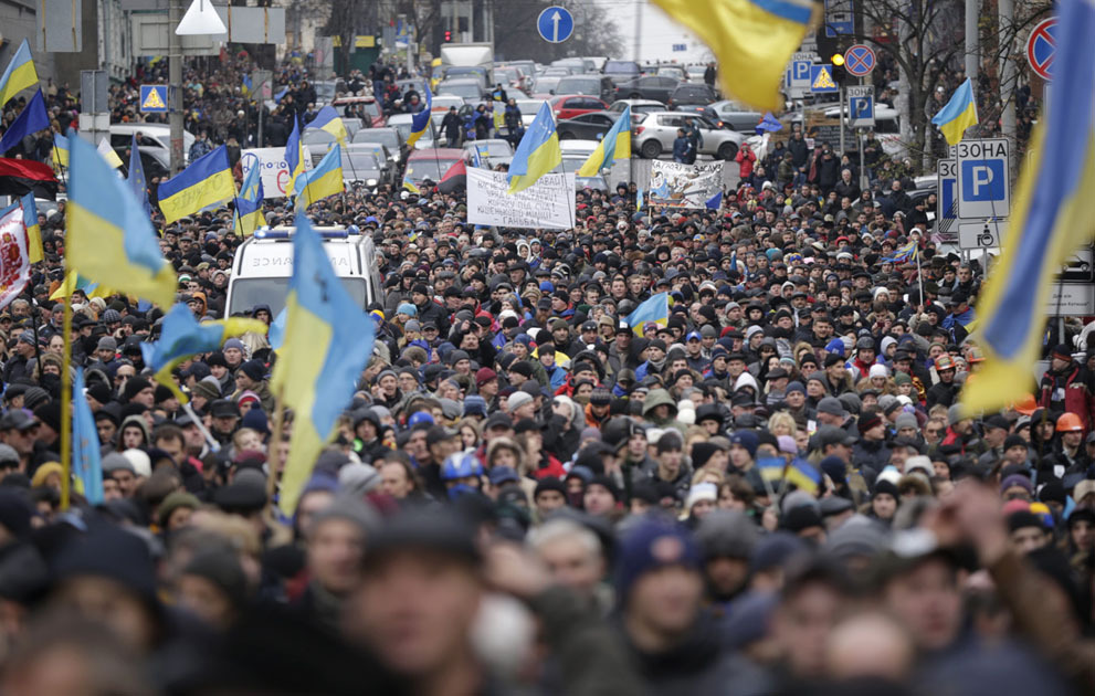 Впечатляющие кадры украинских протестов