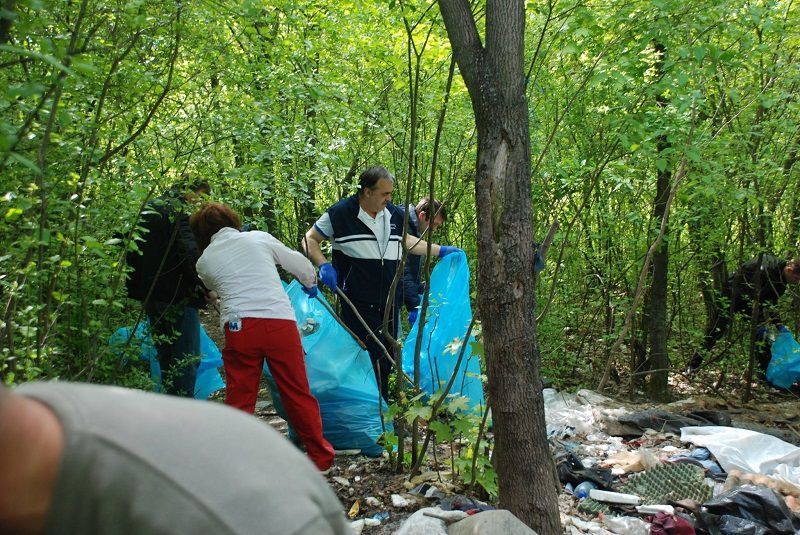 В День труда «Наша Партия» не маршировала, а убрала парк на Чеканах