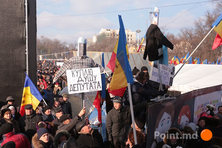 В Кишиневе прошел антиправительственный митинг
