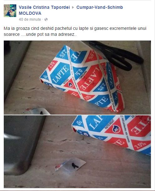 „Surpriza” extrem de neplăcută pe care a găsit-o un cumpărător într-un pachet de lapte