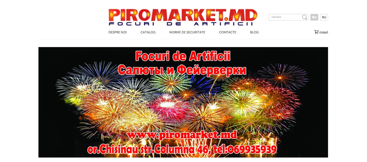 Piromarket.md - un nou magazin de produse pirotehnice din Chișinău.