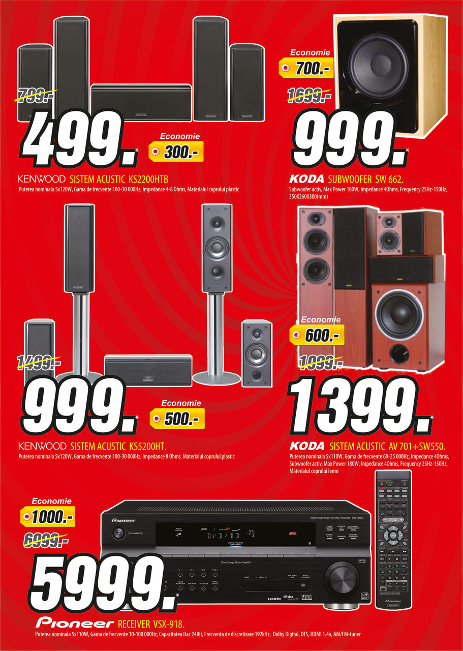 Bomba: Audiomania- Reduceri de pînă la 40% la sistemele HI-FI