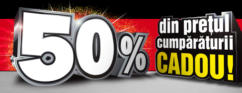 Bomba: ofertă inedită! Returnăm 50% din costul cumpărăturii