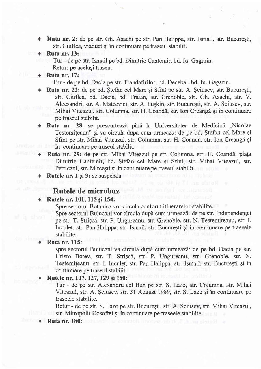 Atenţie! schimbări în circulaţia transportului!