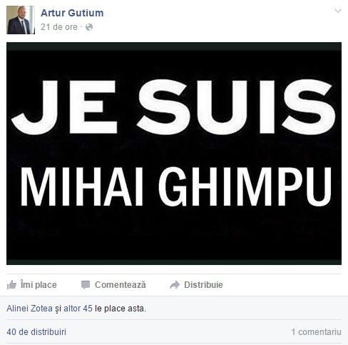 Je suis Mihai Ghimpu. Deputatii PL, in sustinerea liderului lor de partid