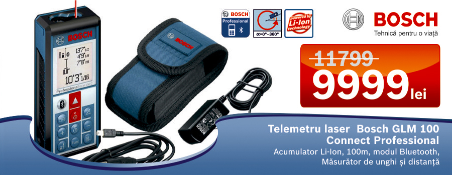 Telemetrul cu laser Bosch – creat de şi pentru profesionişti