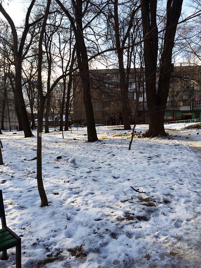 В парке на Рышкановке образовалась свалка мусора