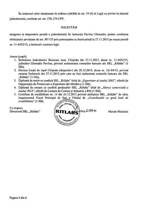 „Faimosul” judecător Pavliuc riscă să facă 5 ani de închisoare