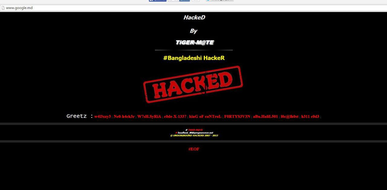 Site-ul Google.md - victima unui atac de hakeri