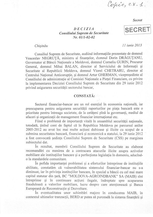 Timofti a desecretizat mai multe documente privind situația bancară și concesionarea Aeroportului