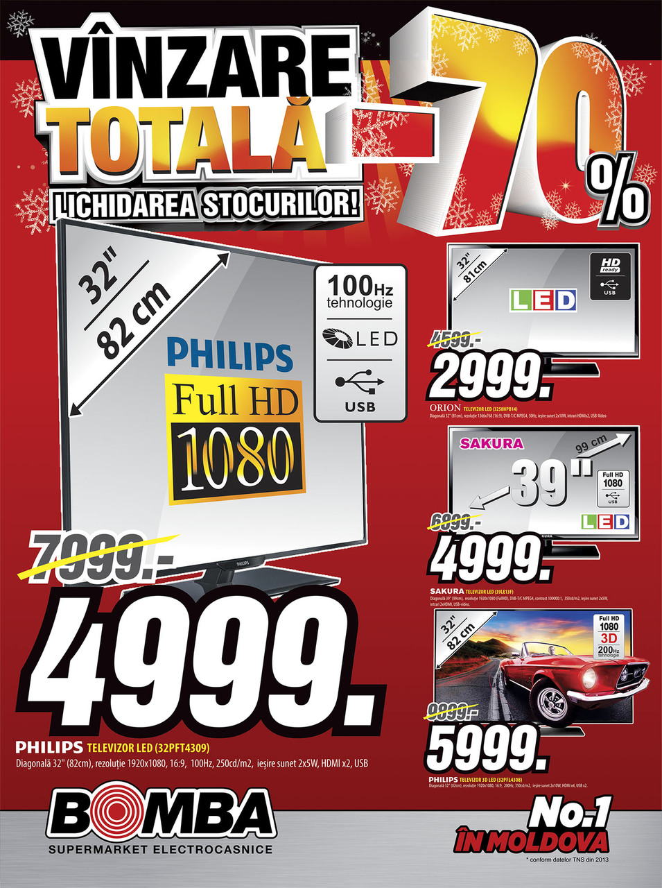 Bomba: Vânzare totală! Lichidarea stocurilor -70%!