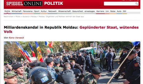 Der Spiegel о Молдове: Государство ограблено, народ разгневан