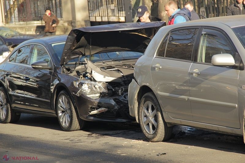Цепная авария в Кишиневе: пострадали 4 автомобиля