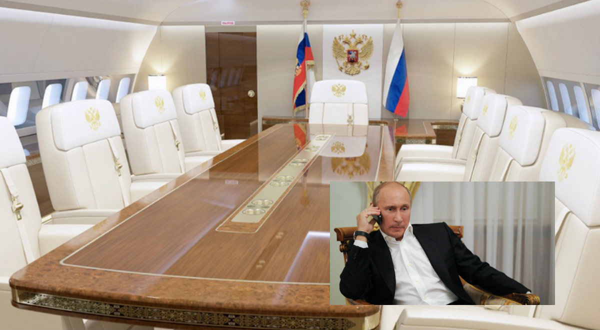 Putin călătoreşte cu un avion din aur