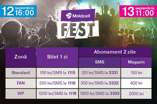 Поздравьте группу ЧАЙФ с юбилеем: Приходите на Moldcell Fest