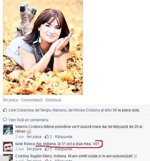 Iurie Roșca cochetează cu Indiana